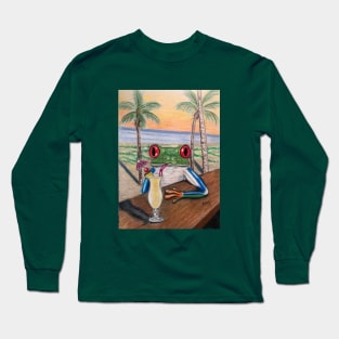 "Piña Colada Frog" - Frogs After Five collection Long Sleeve T-Shirt